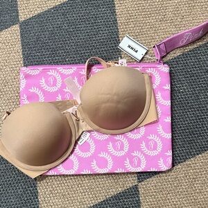 Victoria's Secret Tan Bra with Pink Pouch